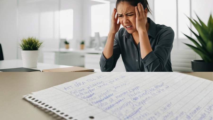 Pic in Pic kvinna och to do list