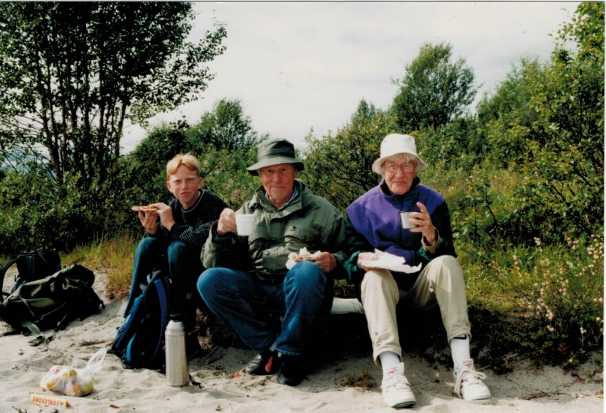 Sven Blume med sin morfar och mormor